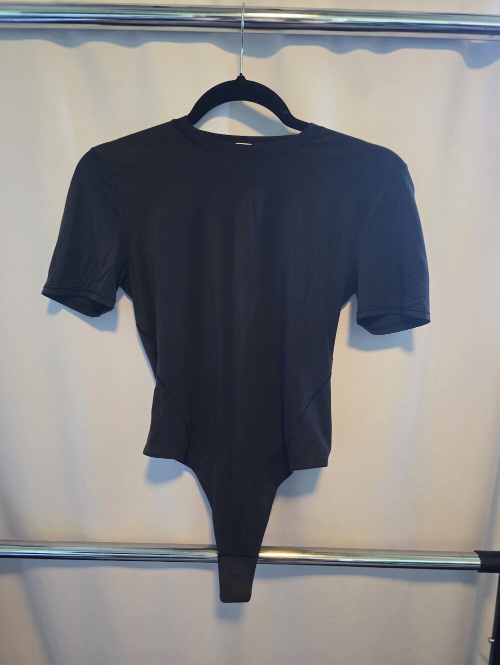 lululemon athletica Black Short-Sleeve Wundermost Bodysuit